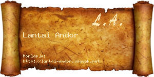 Lantai Andor névjegykártya